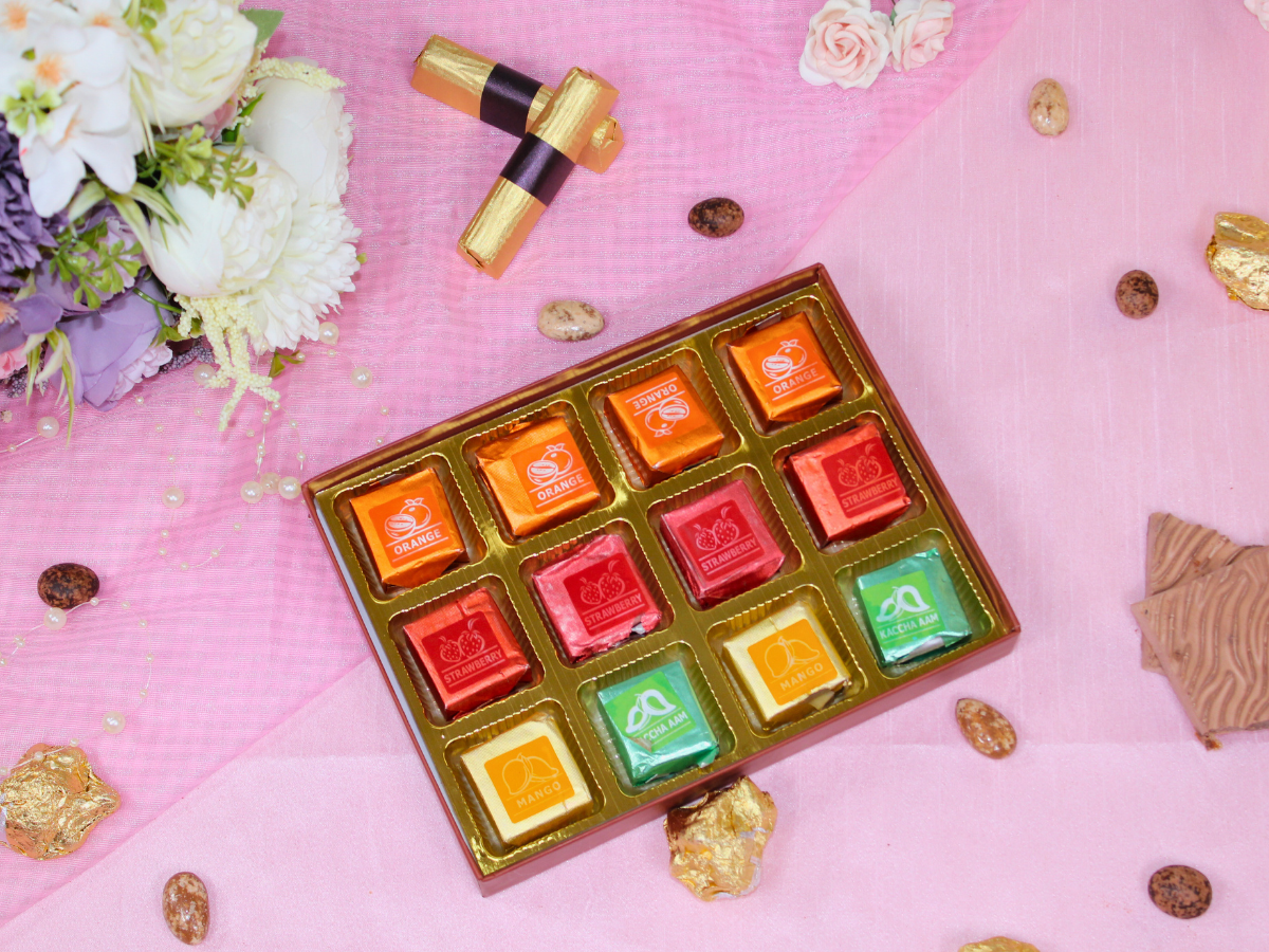 Orbit Orange Chocolate Box (Window) 12 PCS – HCBoxxes
